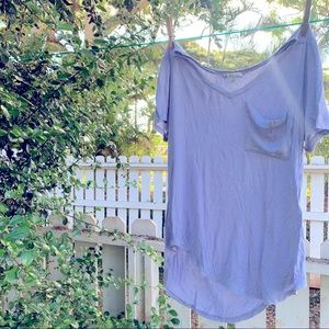 Charlotte Russe light blue top with pocket 💙